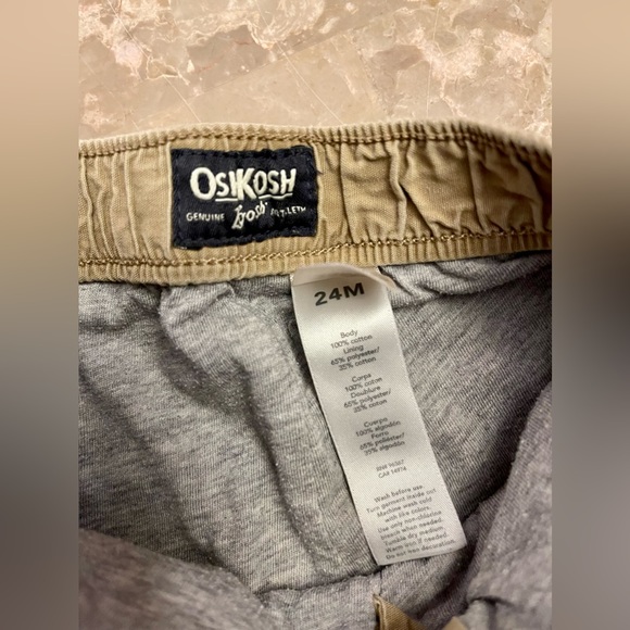 OshKosh B’Gosh boys khaki pants lined with gray - 24 months - Picture 2 of 3